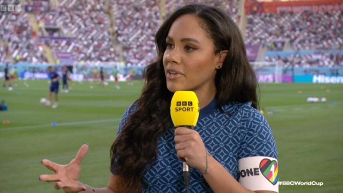 Alex Scott, en el debut de Inglaterra en el Mundial de Qatar