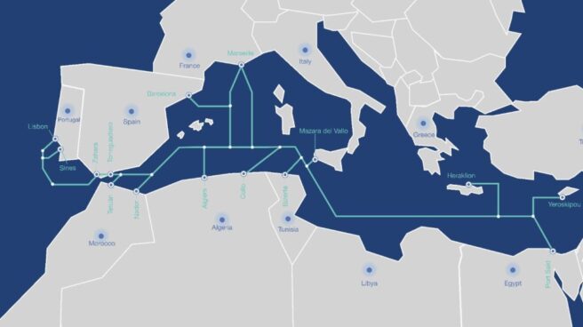 La UE y BEI Global invierten 40 millones de euros en Medusa, el cable submarino que impulsa AFR-IX Telecom Mapa del cable Medusa