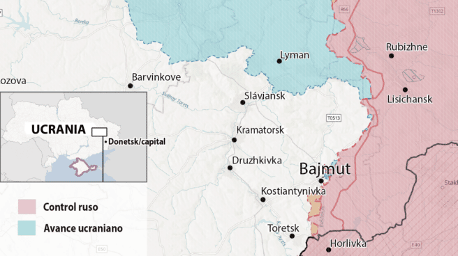 Bajmut, epicentro de las batallas en el este de Ucrania