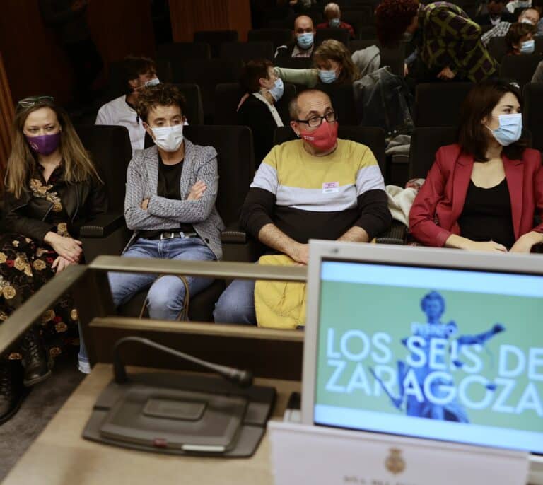 Garzón, Iglesias y Errejón suscriben un manifiesto que reclama la absolución de los 'Seis de Zaragoza'