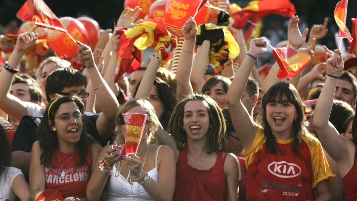 CELEBRACION DE LA SELECCION ESPAÑOLA DE FUTBOL EN COLON