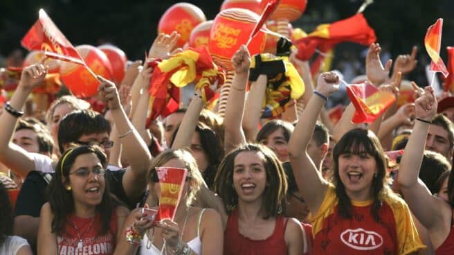 CELEBRACION DE LA SELECCION ESPAÑOLA DE FUTBOL EN COLON