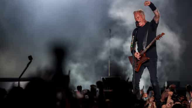 El guitarrista James Hetfield de la banda Metallica durante el primer día del festival Mad Cool 2022 en Valdebebas