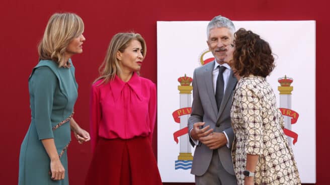 Alegría, Sánchez, Marlaska y Montero, el Día de la Fiesta Nacional. Alegría, Sánchez, Marlaska y Montero, el Día de la Fiesta Nacional.