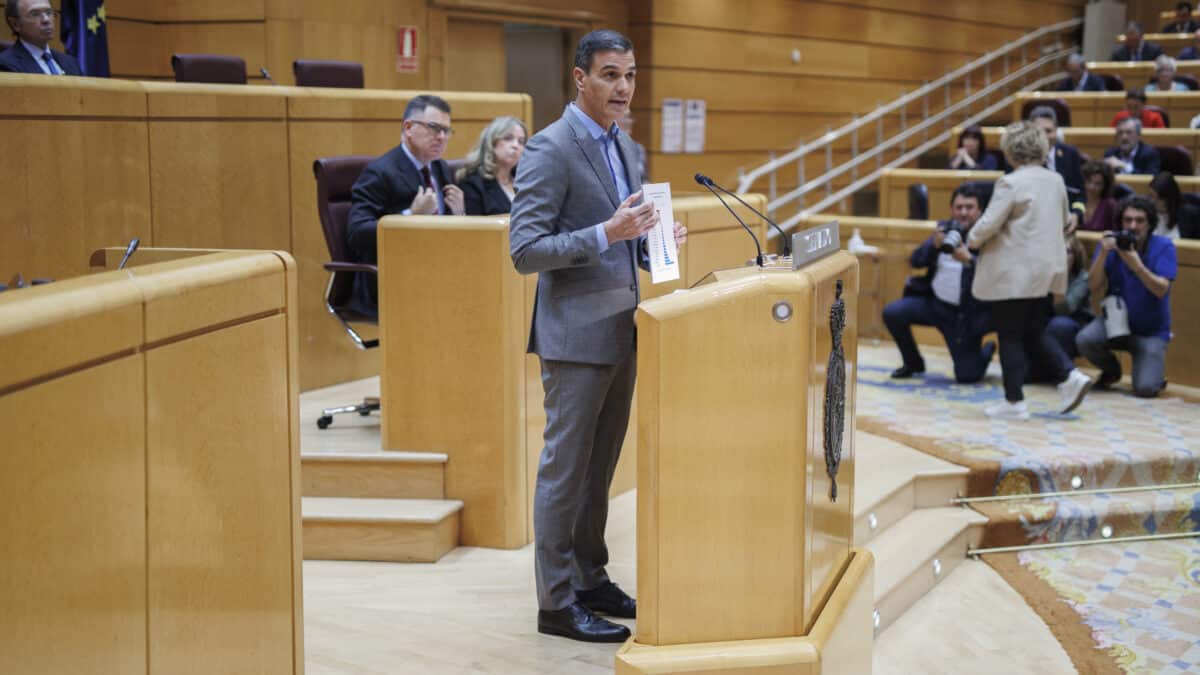 Pedro Sánchez, en el Senado el pasado 18 de octubre.