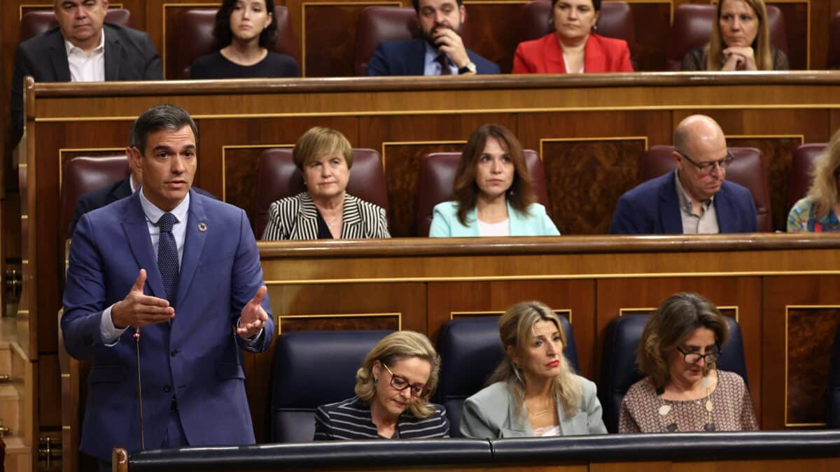 Sánchez, en la sesión de control.