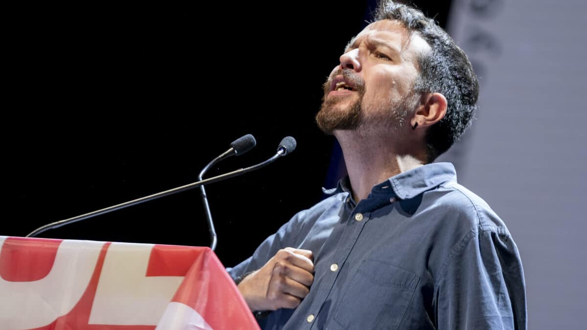 Pablo Iglesias, en el Teatro Coliseum.