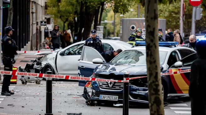 Un agente de Policía Nacional herido en un accidente de tráfico