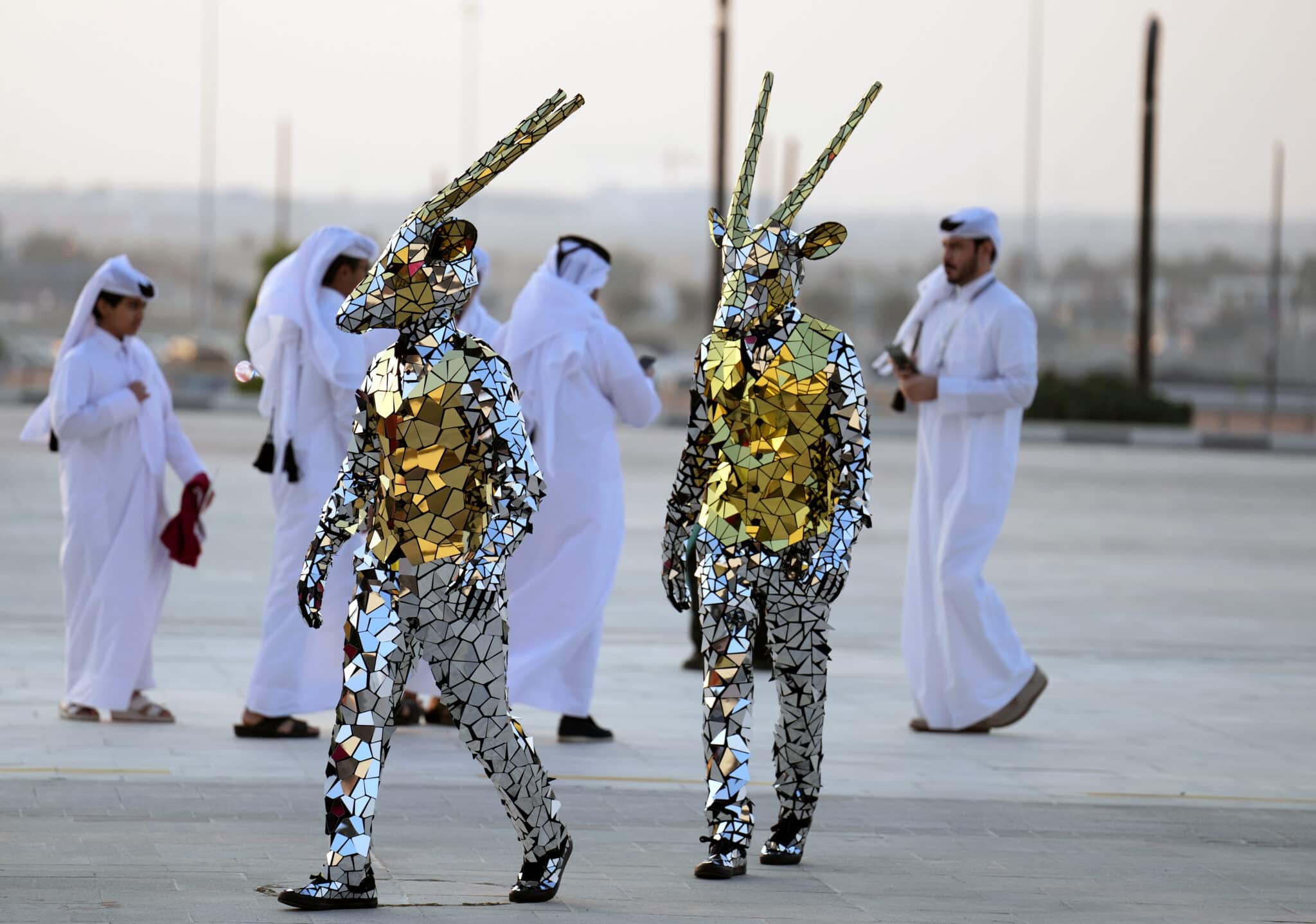 Actores de la ceremonia inaugural del Mundial de Qatar.