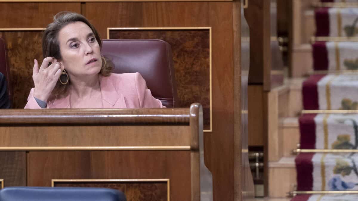 La portavoz del Grupo Parlamentario Popular en el Congreso de los Diputados, Cuca Gamarra, durante una sesión plenaria en el Congreso de los Diputados
