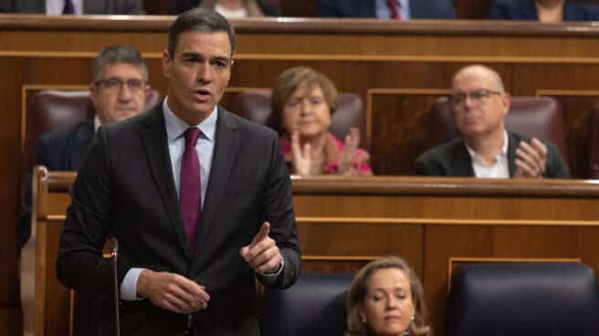 Pedro Sánchez, en la sesión de control en el Congreso.