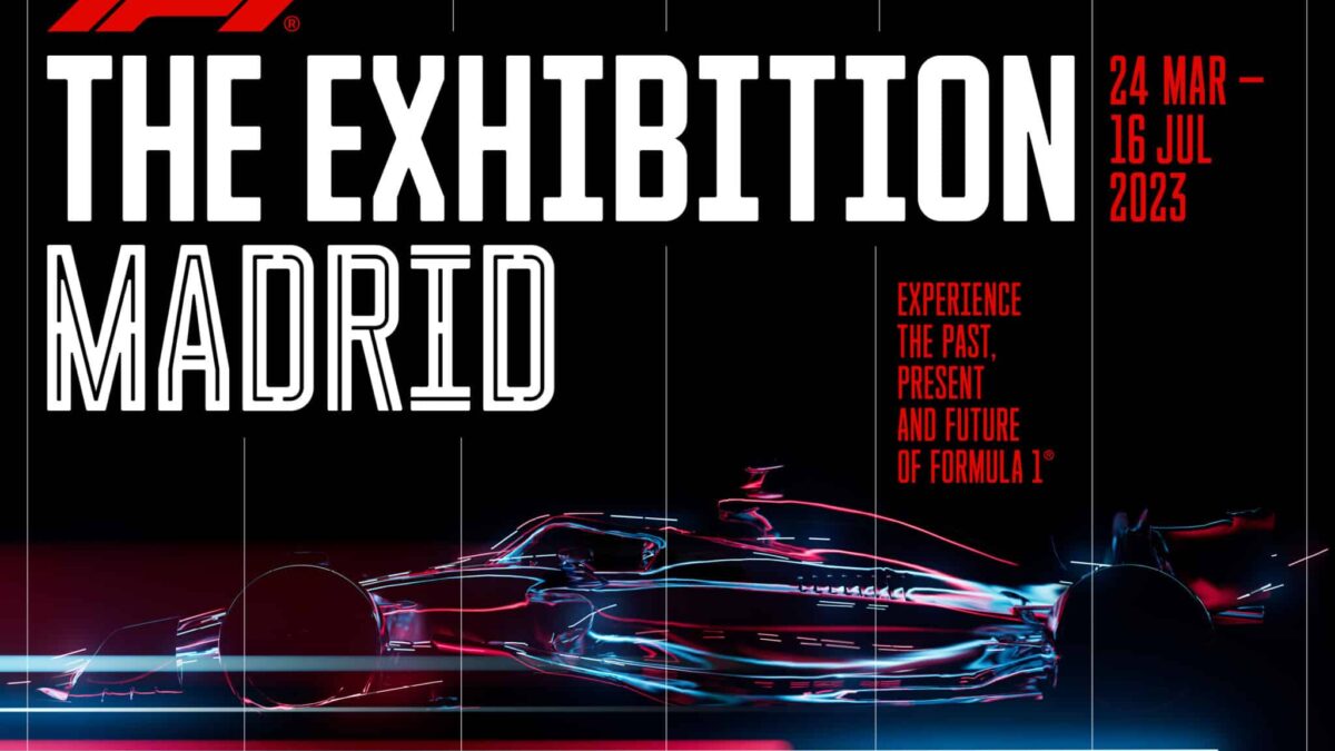 Cartel de la exposición de Fórmula 1 en Madrid