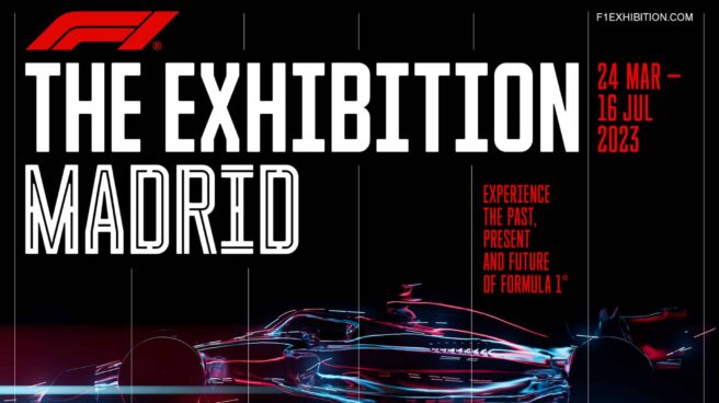 Cartel de la exposición de Fórmula 1 en Madrid