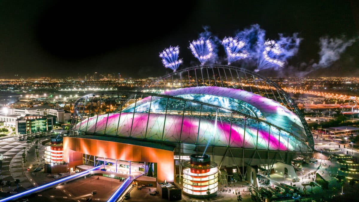 El Estadio Internacional Khalifa durante su inauguración, en el que jugará España en el Mundial de Qatar 2022 de fútbol
