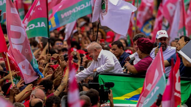 Lula en un mitin en Belo Horizonte