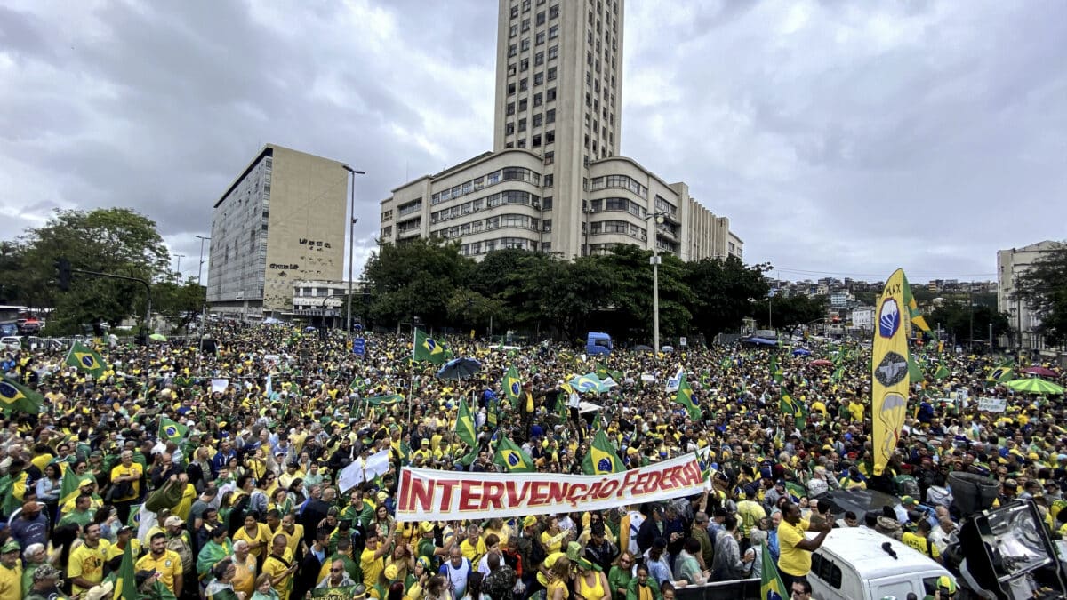 Manifestación pro Bolsonaro en Río de Janeiro