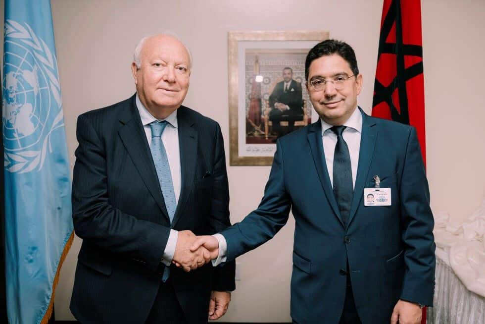 Miguel Ángel Moratinos y Naser Burita