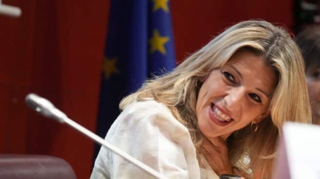 Yolanda Díaz inaugura la Cumbre sobre Lugares de Trabajo Saludables La vicepresidenta y ministra de Trabajo, Yolanda Díaz, en la Cumbre sobre Lugares de Trabajo Saludables en Bilbao.