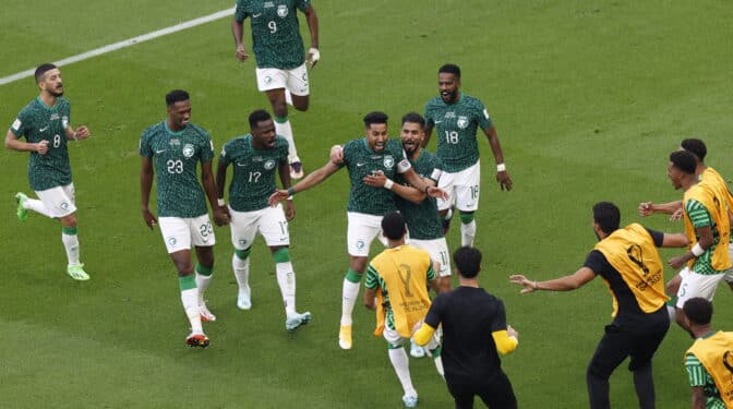 La celebración del milagro de Arabia Saudí ante Argentina en imágenes