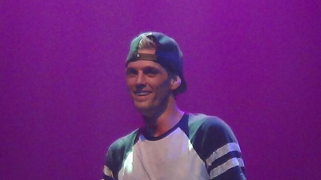 Aaron Carter, durante un concierto en Nueva York en 2014.