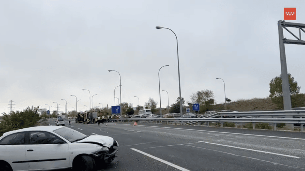 Accidente en la M-40 (Madrid, Pozuelo de Alarcón)