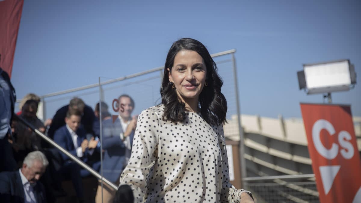 La presidenta de Ciudadanos, Inés Arrimadas, este sábado en la presentación de candidaturas andaluzas a las municipales de 2023