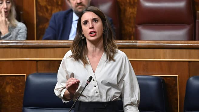 Irene Montero, en la sesión de control del Congreso. Irene Montero, en la sesión de control del Congreso.