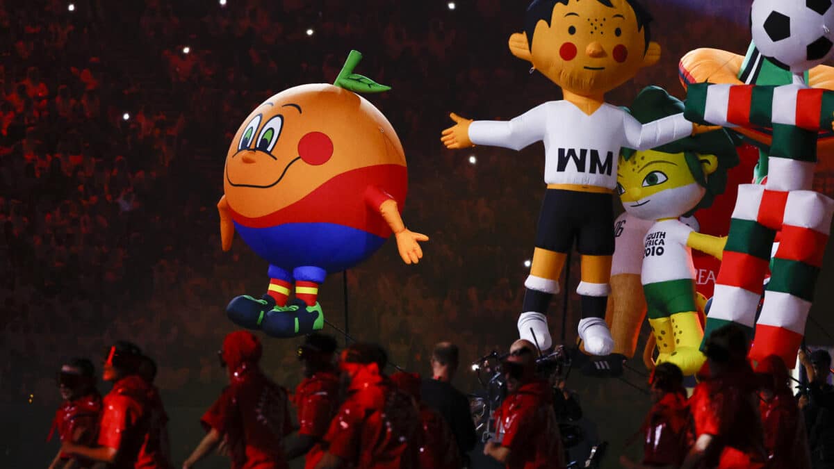 Naranjito, en la inauguración del Mundial de Fútbol Qatar 2022.