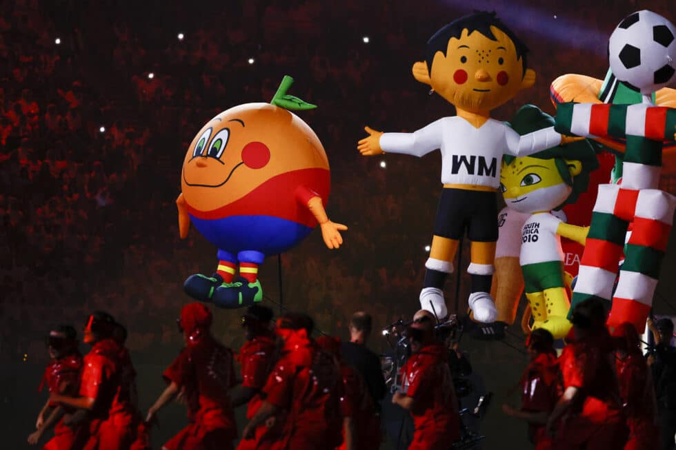 Naranjito, en la inauguración del Mundial de Fútbol Qatar 2022.