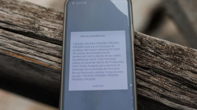es-alert-mensaje Una alerta móvil en un ensayo puesto en marcha por la protección civil
