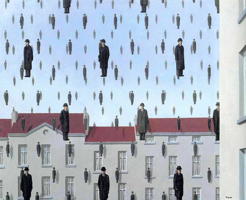 'Golconda', de René Magritte.