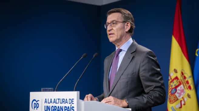 Feijóo comparece en la sede del PP por el anuncio de Pedro Sánchez de la derogación del delito de sedición
