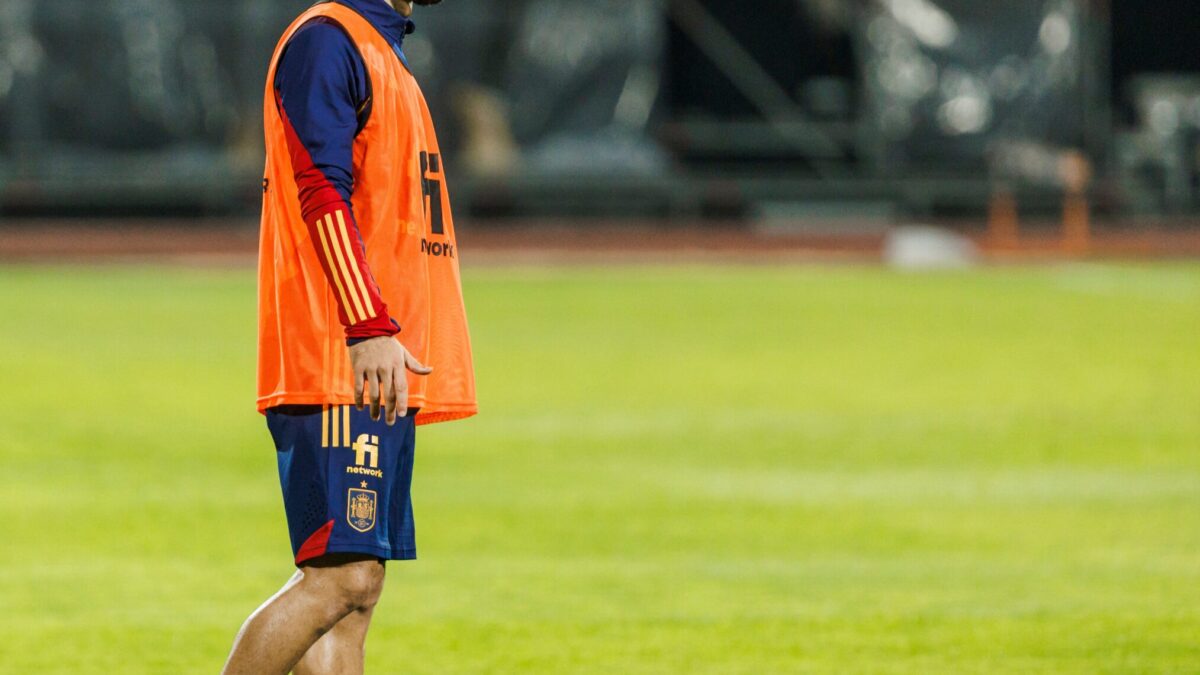 José Luis Gayá en un entrenamiento con la Selección Española de Fútbol