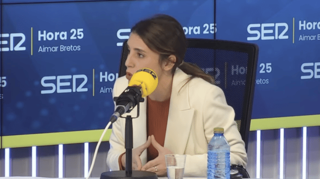 Irene Montero, preocupada por que se siga aplicando de forma "defectuosa" la ley del 'sólo sí es sí' La ministra de Igualdad, Irene Montero, en el programa de Cadena SER