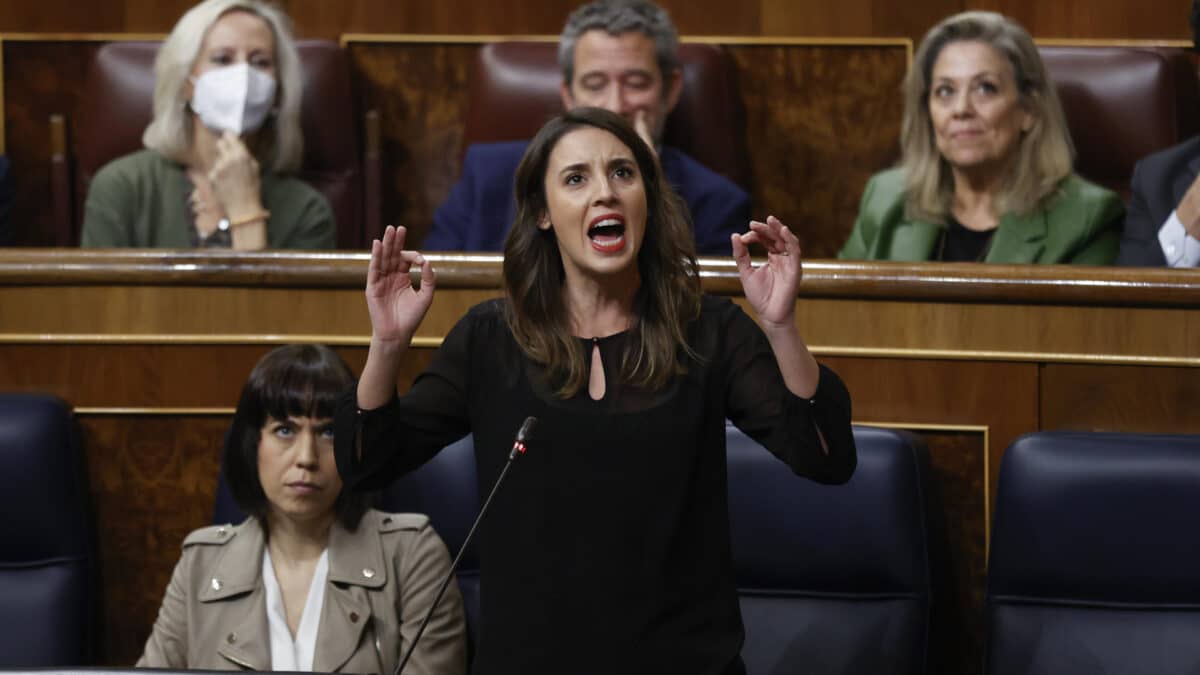 La ministra de Igualdad, Irene Montero, en el Congreso.