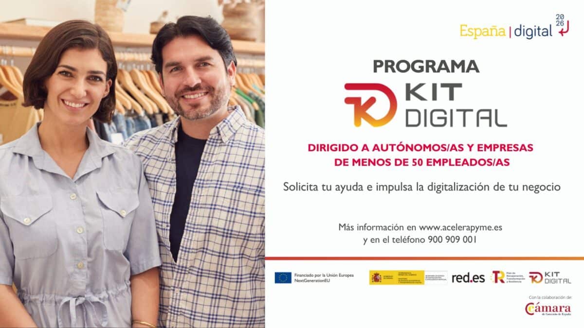 Ya está disponible el Kit Digital para autónomos y todas las pymes. Gracias a este programa, dotado con más de 3.000 millones de euros, han llegado a las pymes españolas alrededor de 400 millones de euros del Plan de Recuperación