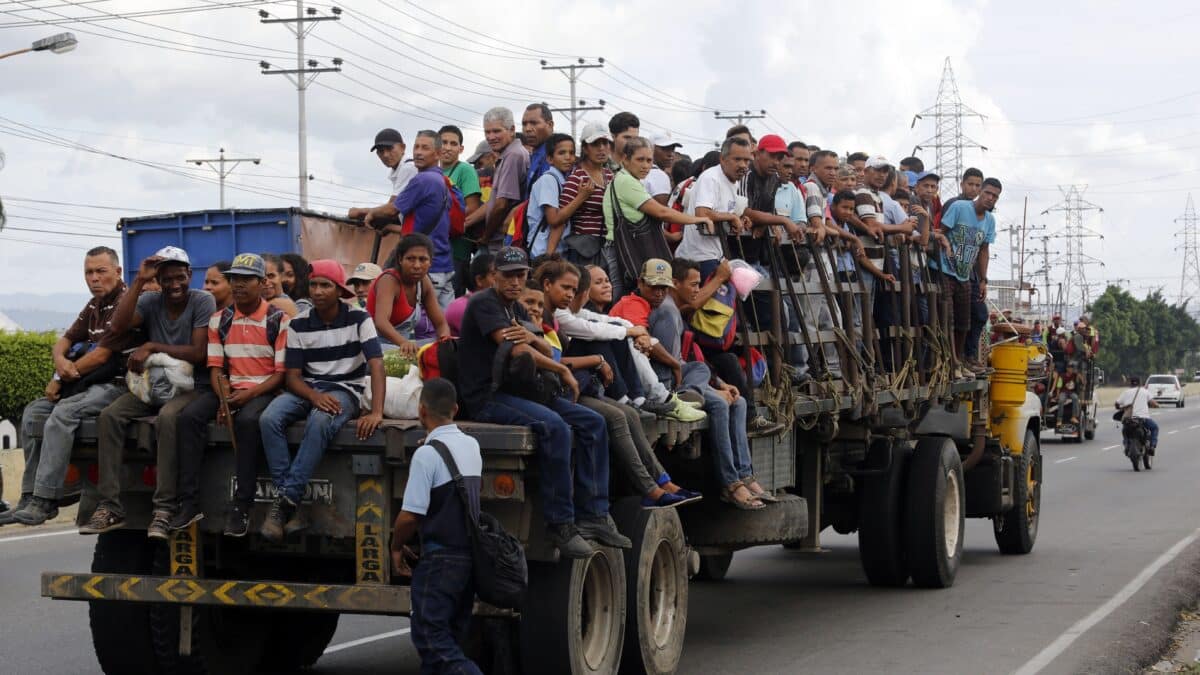 Migrantes venezolanos camino de Estados Unidos