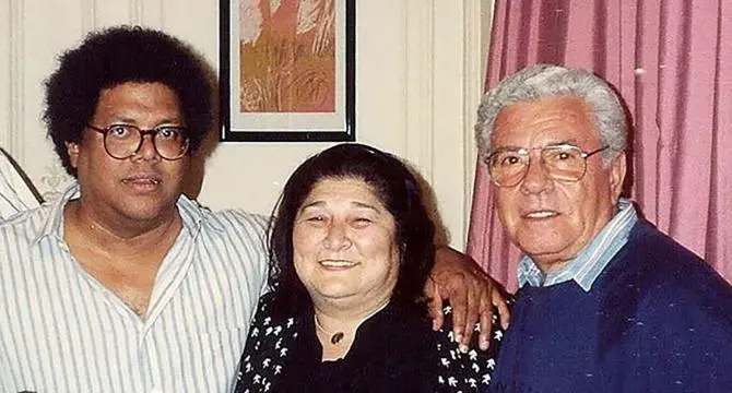 Pablo Milanés, Mercedes Sosa y Marcelo Krass, en 1984.