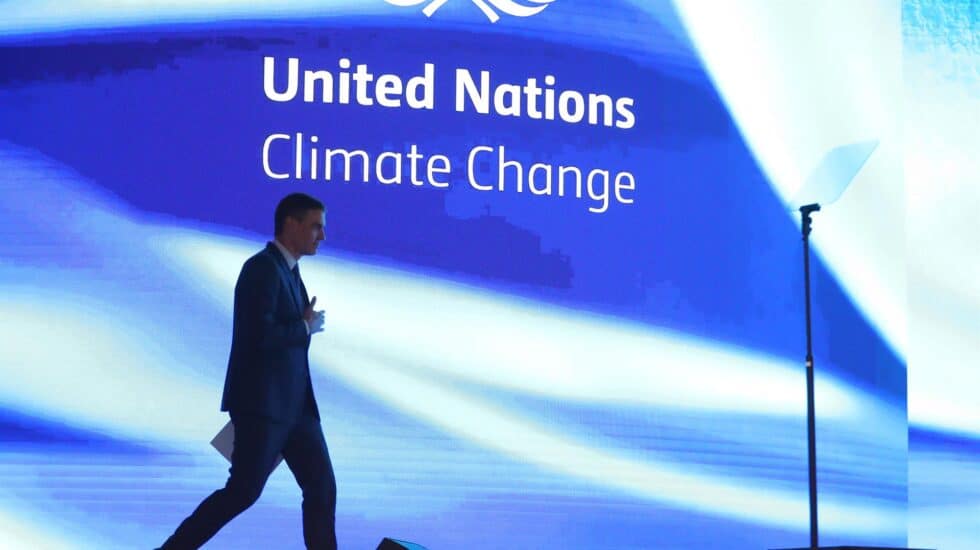 Pedro Sánchez en el plenario de la COP27.