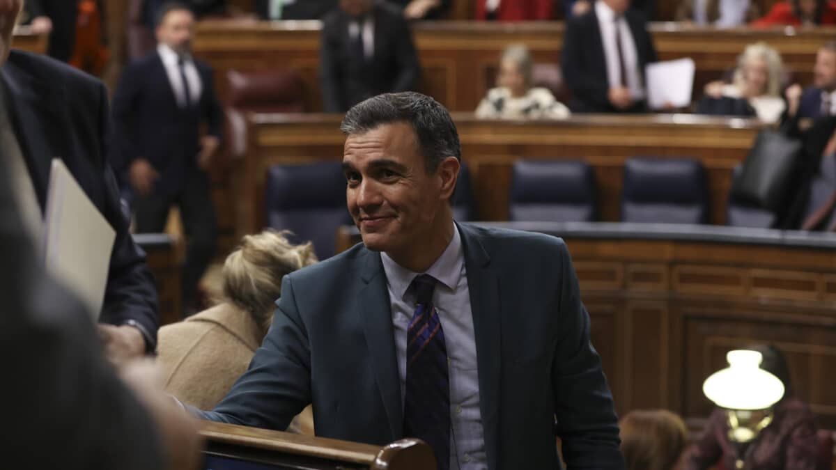 Pedro Sánchez, en el Congreso.