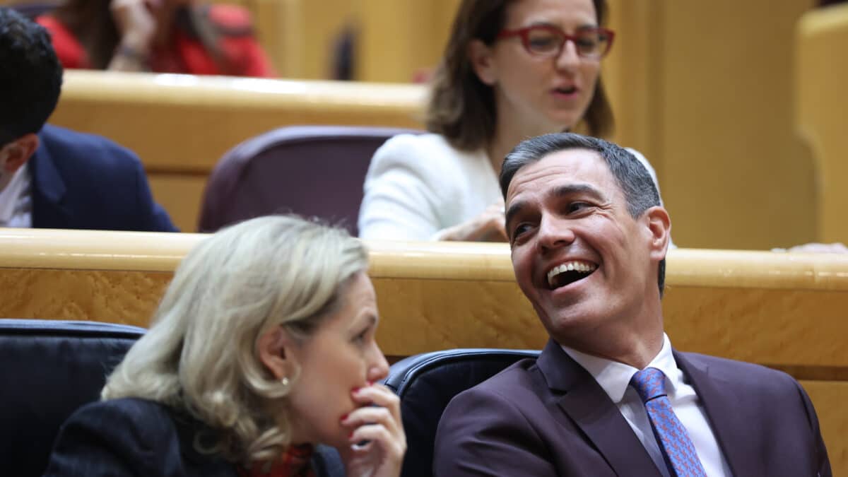 Pedro Sánchez, este martes en el Senado.