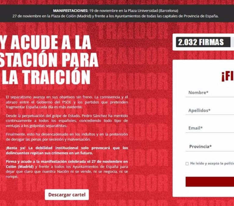Vox inicia una recogida de firmas contra Sánchez como preámbulo para la manifestación en Colón del día 27