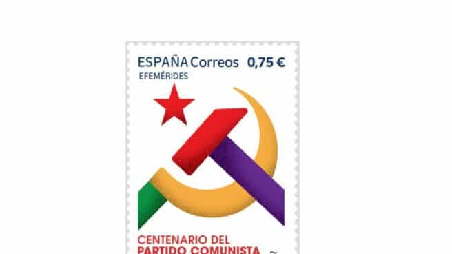 El sello de Correos que conmemora los 100 años del Partido Comunista de España El sello de Correos que conmemora los 100 años del Partido Comunista de España
