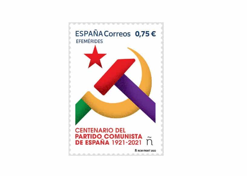 El sello de Correos que conmemora los 100 años del Partido Comunista de España