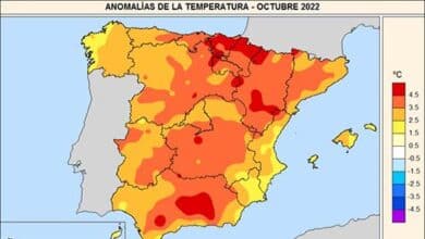 Octubre de 2022, el más cálido de la serie histórica de España con 18º de media