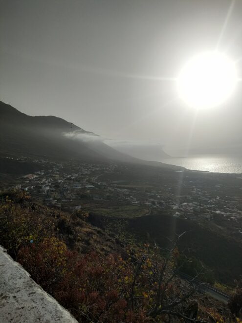 Vistas panorámicas del golfo de la isla canaria de El Hierro.