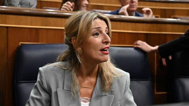 Yolanda Díaz, en el Congreso de los Diputados.