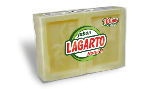 Una pastilla de jabón lagarto.