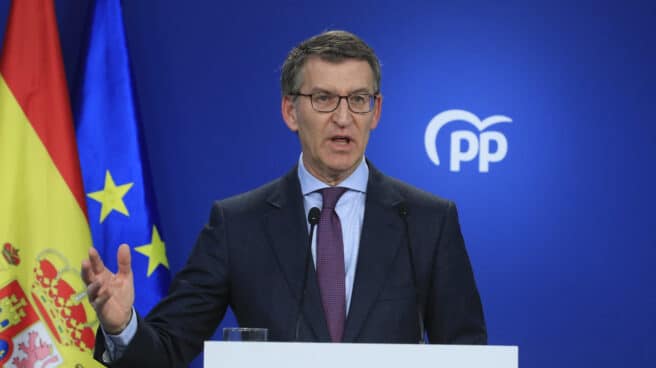 Feijóo hace balance de 2022, su primer año al frente del partido MADRID, 29/12/2022.- El líder del Partido Popular, Alberto Núñez Feijóo, hace balance de 2022, su primer año al frente del partido y de la oposición tras sustituir a Pablo Casado, durante una rueda de prensa celebrada este jueves en la sede del partido en Madrid. EFE/ Fernando Alvarado