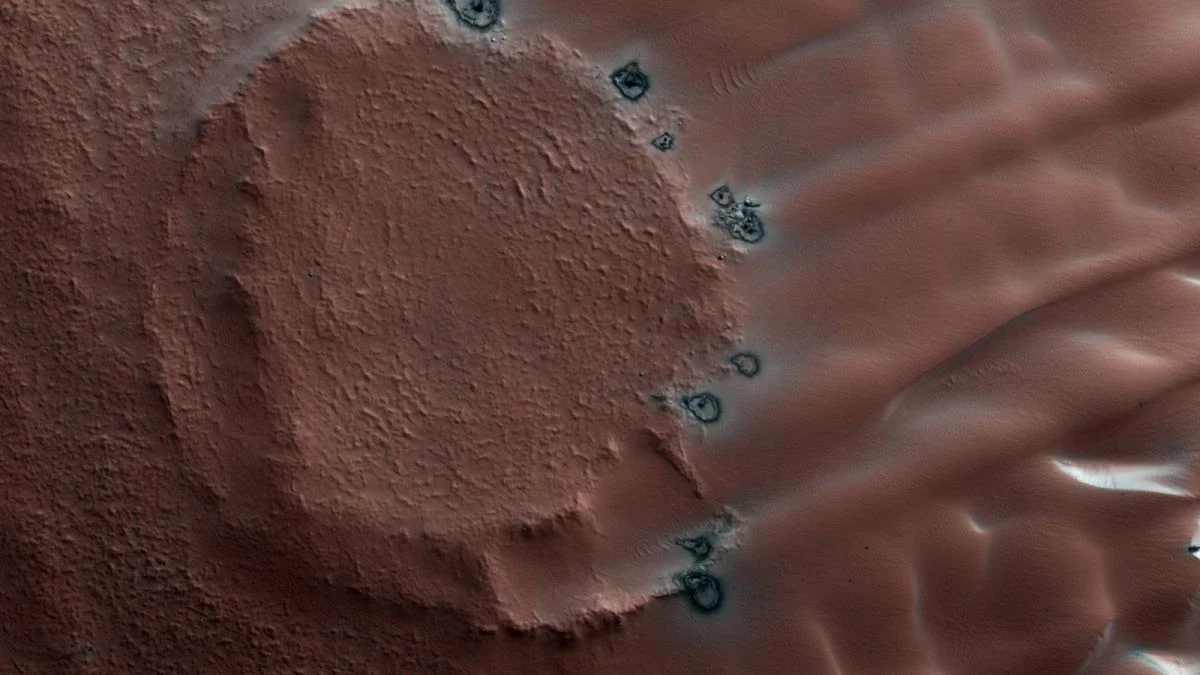 Imagen del invierno en Marte